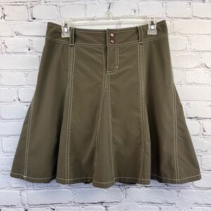 Athleta Whatever Skort Travel Hiking Skirt Olive Green Sz 4